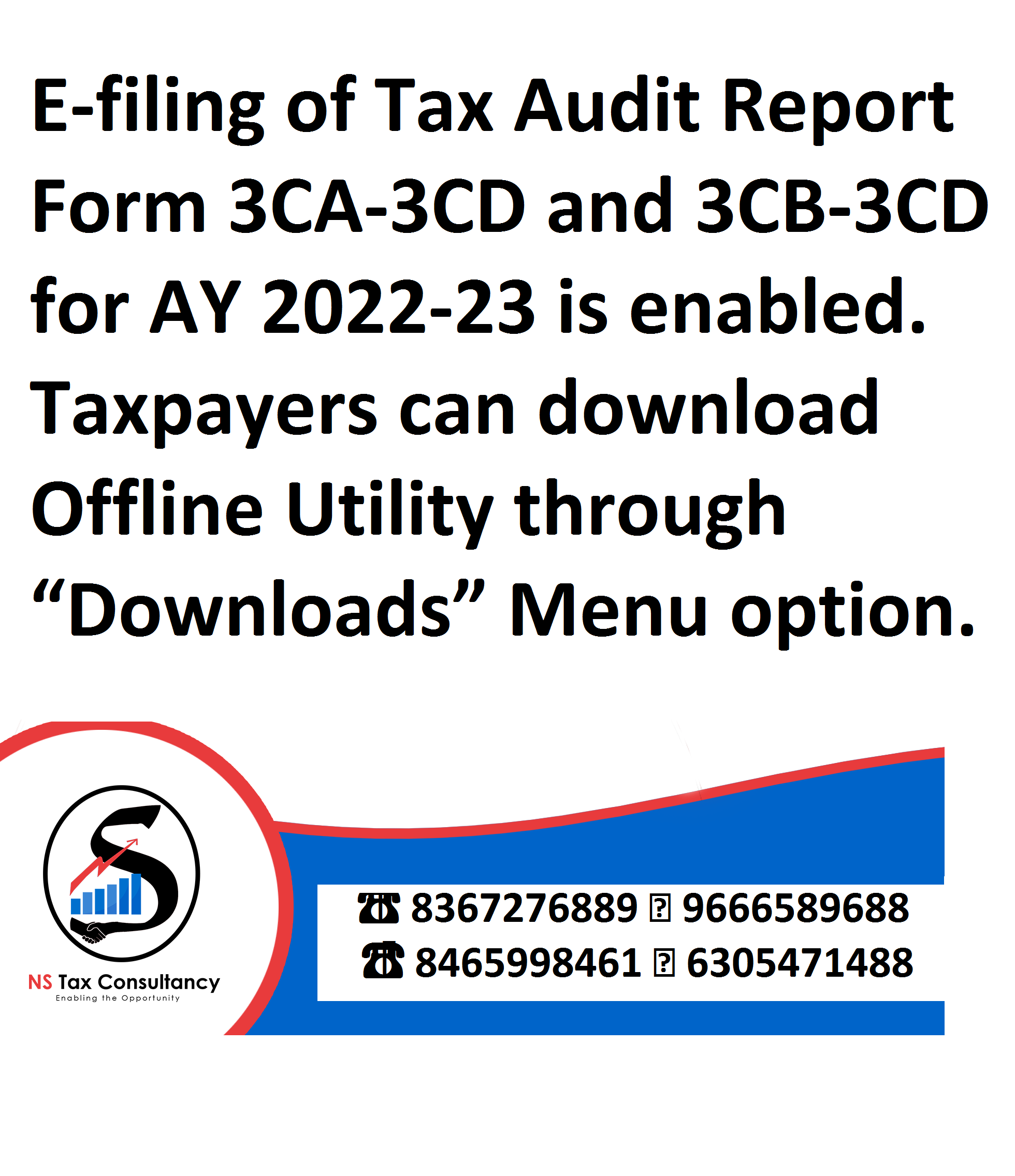 Latest Updates Efiling of Tax Audit Report Form 3CA3CD and 3CB3CD